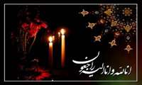 پیام تسلیت به مناسبت درگذشت خواهر گرامی سرکار خانم علی اکبری